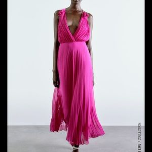 Zara pink midi dress